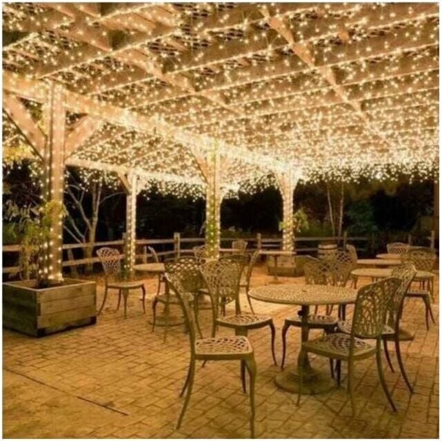 Thumbnail - 100 m 600 LED-Lichterkette für Karneval, Hochzeit, Außen- und Innenbeleuchtung für den Garten (warmweiß)