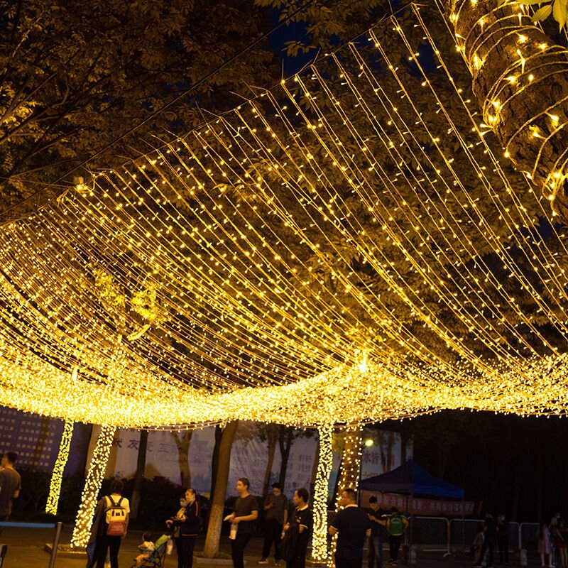 300 LED-Lichtervorhang, 30 m, netzbetriebener Weihnachtslichtvorhang, 8 Modi, Fensterlichtgirlande, IP65 wasserdicht, fü...