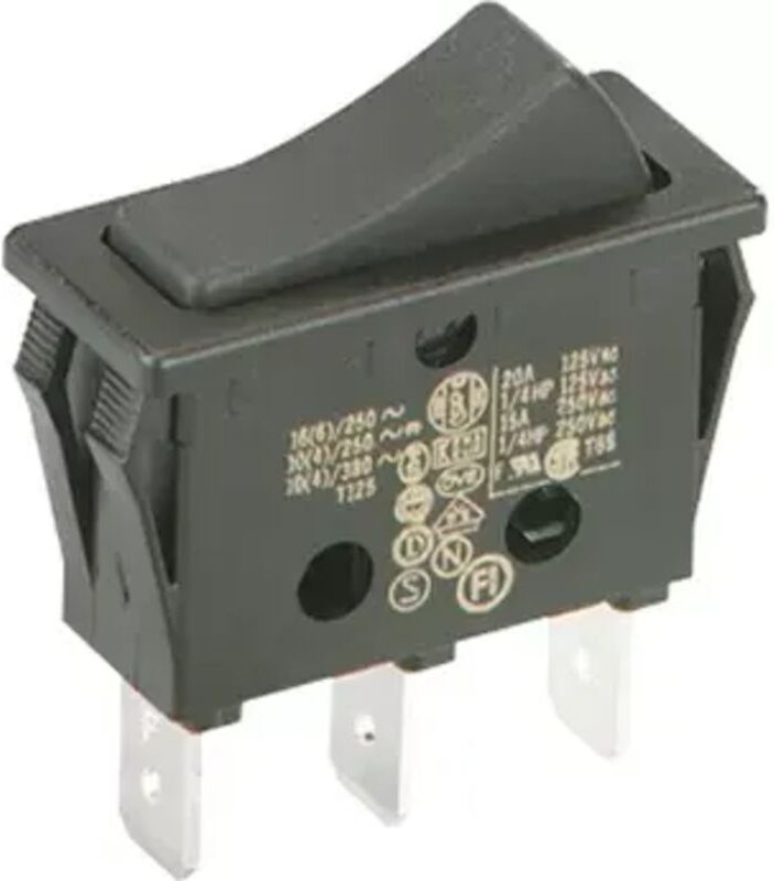 Bachmann EB-Wippenschalter sw,16(8)A250V 1p. 924.092