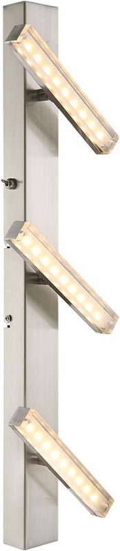 Led Wandleuchte verstellbar Wandlampe 3 flammig Esszimmerlampe Deckenleuchte silber, bewegliche Spots, 3x 3W 185Lm 3000K...