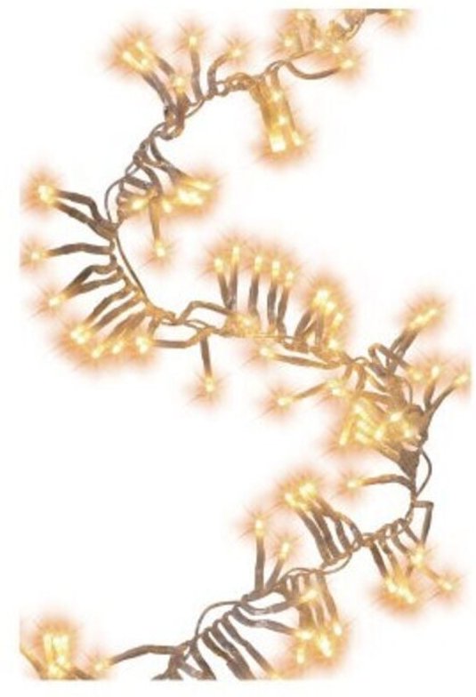 TrendLine LED-Lichterkette Cluster Außen 9 m warmweiß-transparent mit Timer, Dimmer Lichterkette