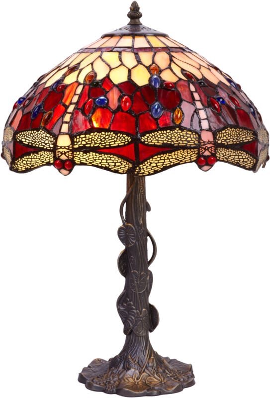 Tischlampe mit größerem Durchmesser, 40 cm, Serie Belle Rouge
