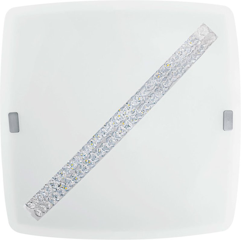 Eglo - led Decken Lampe Wohn Schlaf Zimmer Beleuchtung Kristall Dekor Glas Leuchte weiß