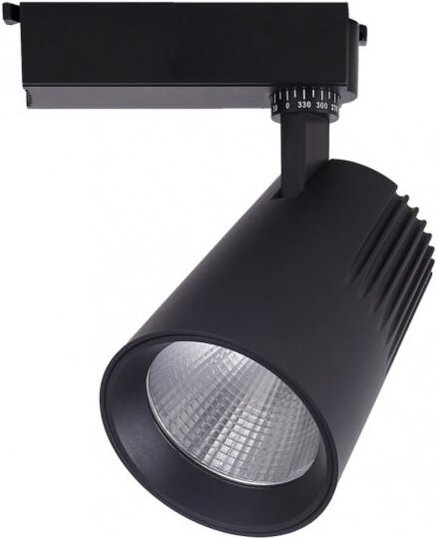 Fabrilamp - Stromschienenstrahler 40w 6000k telma schwarz 3600lm 36º verstellbar 330º regx21x10,5 cm