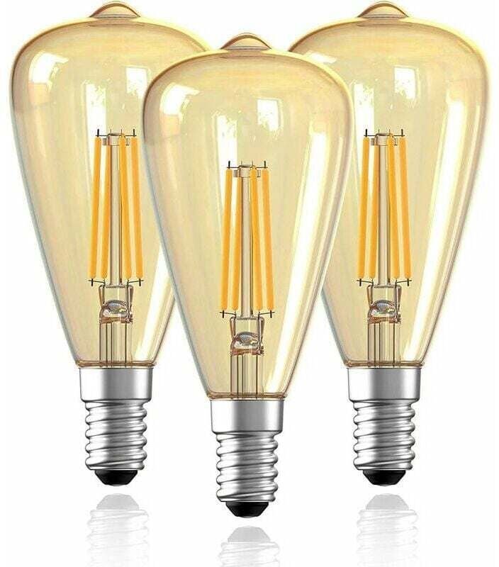 E14 Vintage-Glühbirne, LED-Edison-Glühbirne ST48 E14, dekorative Lampe, Retro-Edison-Glühbirne, Vintage-Antiklampe, 4 W,...