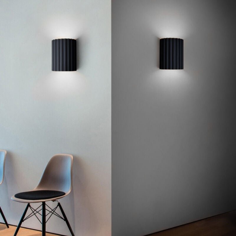 2er Set led Modern Wandleuchte Kreative Innen Wandlampe Up Down Deckenlampe Kühles Weiß Grau