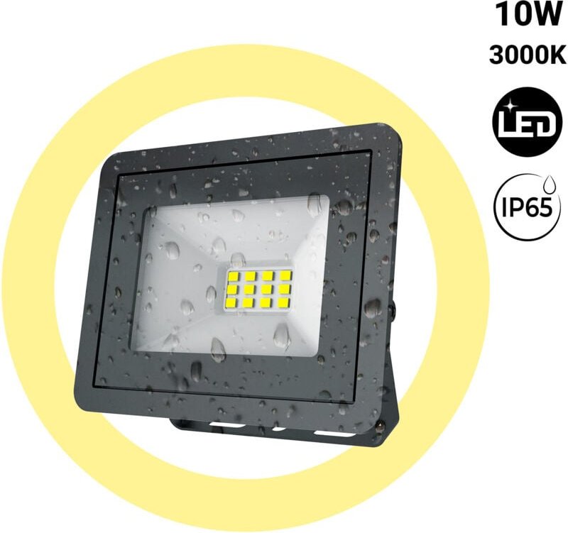 LED Außenstrahler - Slim - 10W - 1100lm - IP65