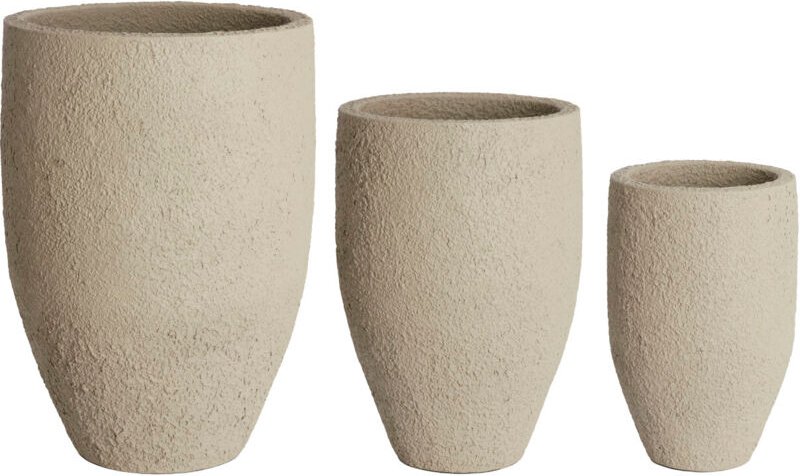 Thumbnail - Light & Living Töpfe Set von 3 SIROLO in Sandfarbe –