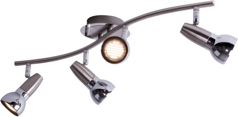 Led Decken Strahler Lampe chrom Wohn Zimmer Beleuchtung Flur Leuchte Spot Leiste beweglich