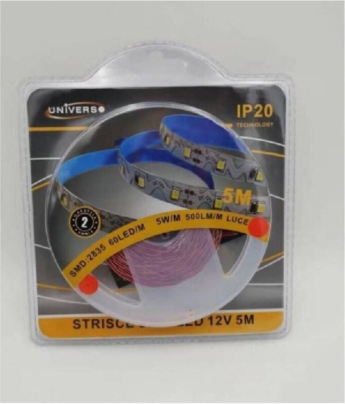 Trade Shop Traesio - Trade Shop - striscia flessibile led model 5MT smd 2835 vari toni luce 2835-12V-S -