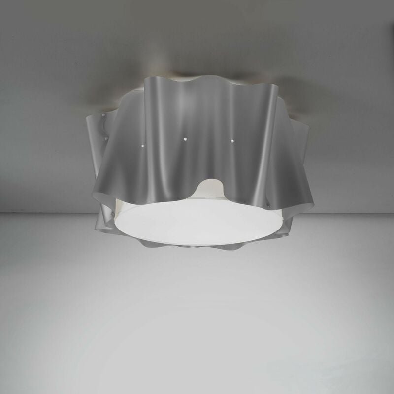 Linea Zero - 5 Lichter Silberne Deckenlampe aus Metall Cm. 60 x 32 Std