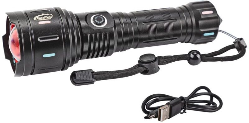 KesTek LED Taschenlampe KTFL-3 1100 Lumen Zoom Powerbank Glasbrecher langlebig