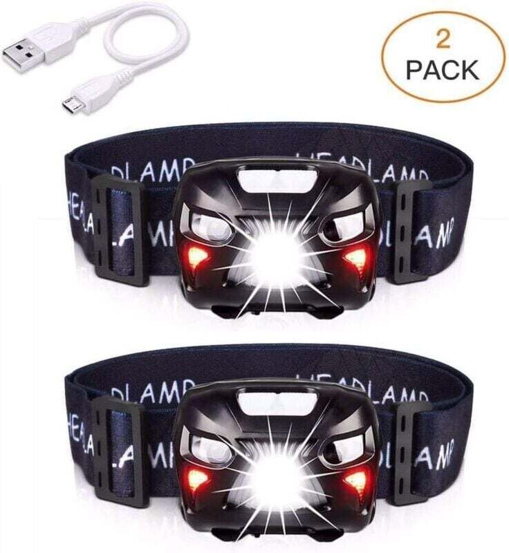 USB-aufladbarer LED-Scheinwerfer, leistungsstarker Scheinwerfer mit 400 lm, 8 Leuchtmodi, IPX4, wasserdicht, Bewegungsse...