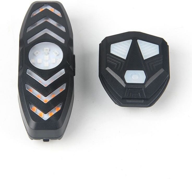 Ersandy - Bike-Scooter Sound blinkendes Rücklicht, kabellose Fernbedienung, 6 Beleuchtungsmodi, wiederaufladbar über usb...