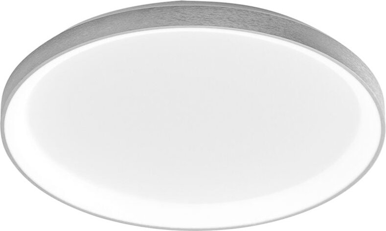 Krizia – Moderne dimmbare 50-W-LED-Deckenleuchte – 4100 lm, 3000 k warmes Licht, satiniertes weißes Aluminium, opaler Di...