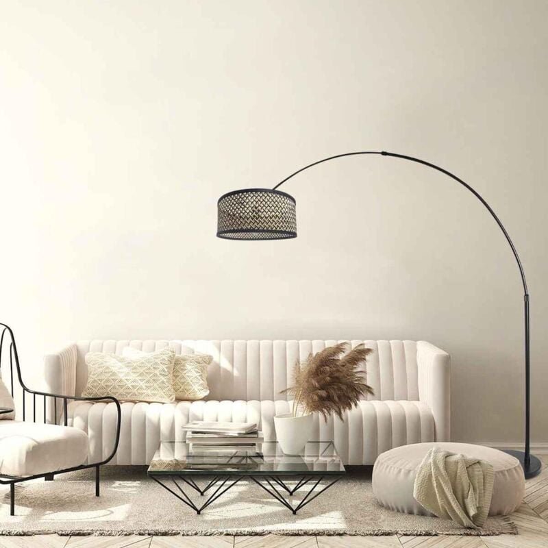 Steinhauer - stehlampe - Sparkled Light - schwarz - bambus metall