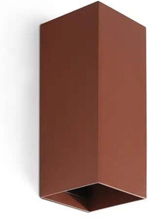 LUNE quadratische glatte Terrakotta-Wandleuchte 40549