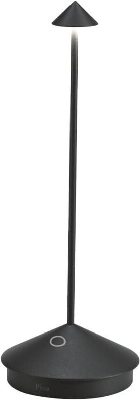Pina Pro LED-Tischleuchte Matt Black wiederaufladbar und dimmbar kabellos Zafferano