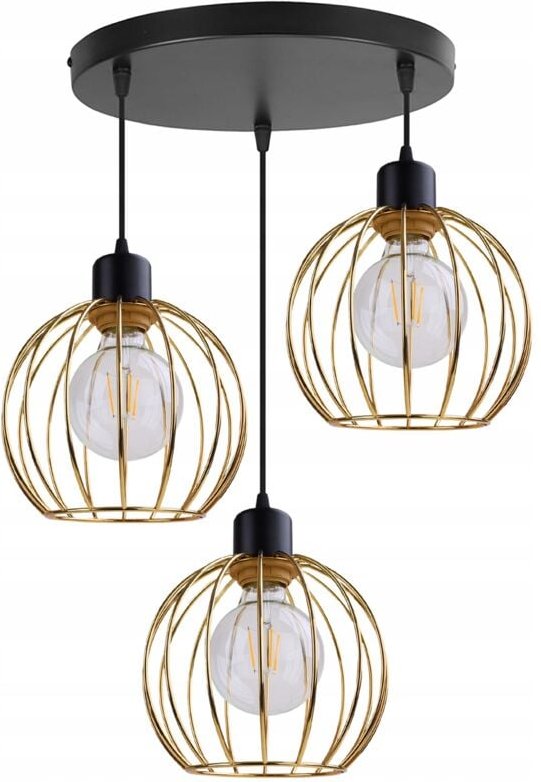 Thumbnail - Deckenlampe Hängelampe Kronleuchter Golden Lampenschirm Loft