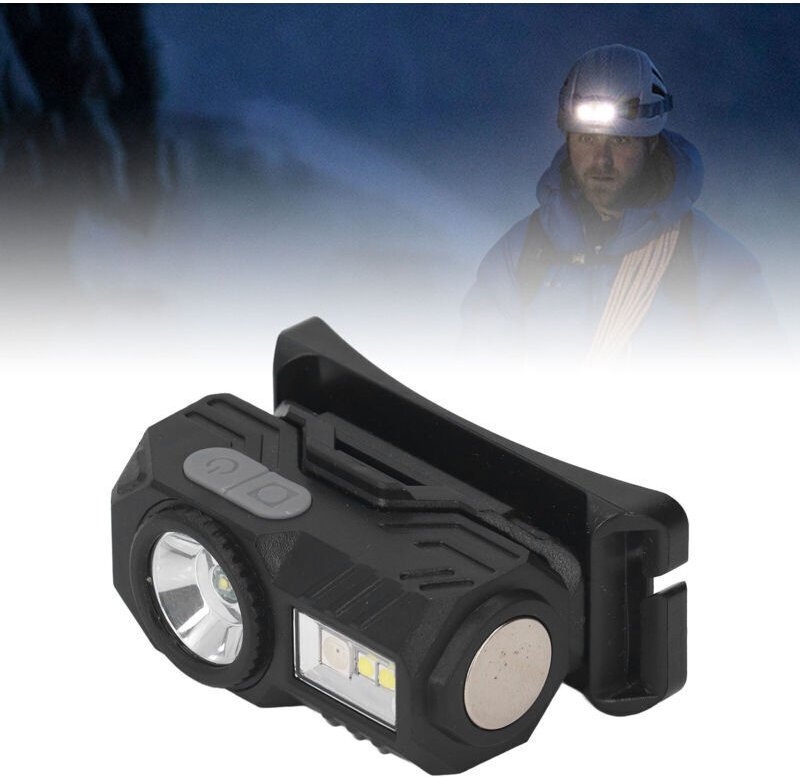 DUBUNS Stirnlampe mit Bewegungssensor, magnetische LED-Stirnlampe mit mehreren Modi und hoher Helligkeit, mit Kopfband u...