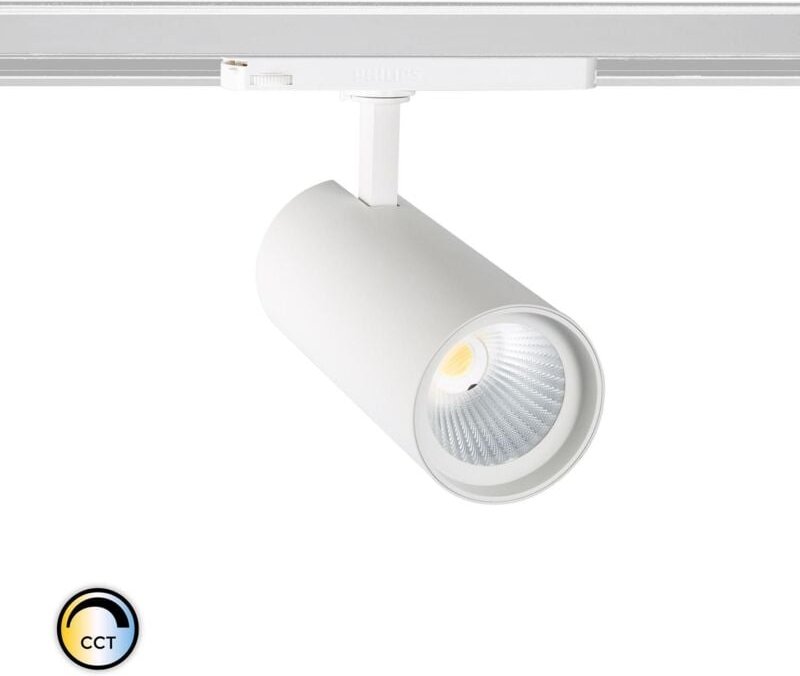 3-Phasenstromschiene LED-Strahler 30W cct d'Angelo Weiss philips Xitanium Wählbar (Warm-Neutral-Kalt)