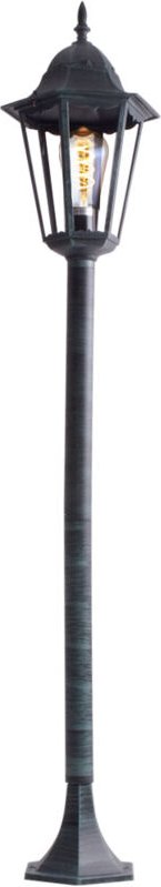 Rustikale Steh Leuchte Stand Lampe Laterne Beleuchtung Außen Strahler IP44 ALU