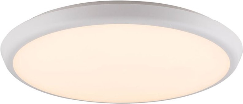 Globo Lighting - led Deckenleuchte Decke Deckenlampe weiß rund Wohnzimmer, Metall Kunststoff 1x led 24W 240Lm warmweiß, ...