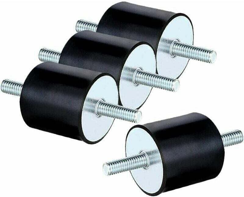 Silent Block M8, 4 Stück Gummi-Antivibrationshalterung, Doppelend-Schraub-Antivibrationsdämpfer für Boot Auto - (M8 x 23...