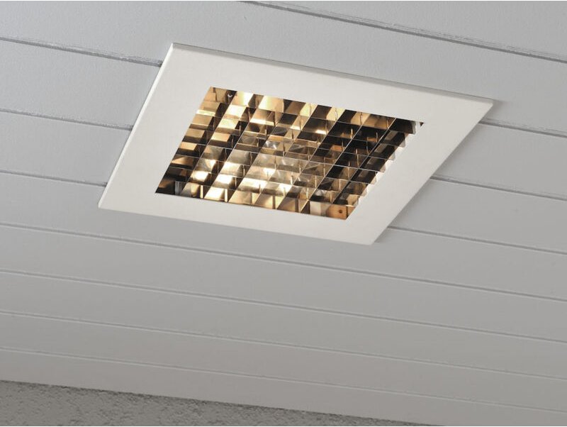 Konstsmide - Elegante Deckeneinbauleuchte Aluminium weiß lackiert E27, 27 x 27 cm