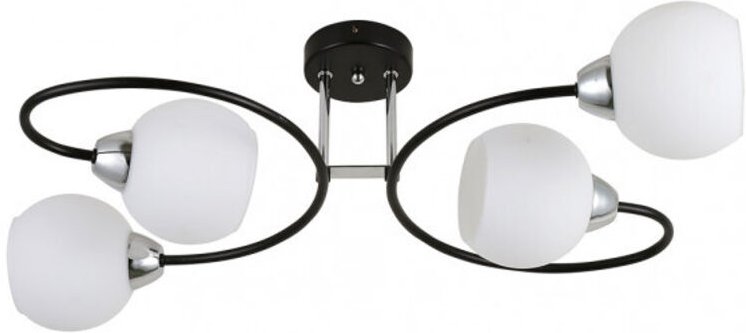 Fabrilamp - 4-Licht-Kronleuchter fuji schwarz