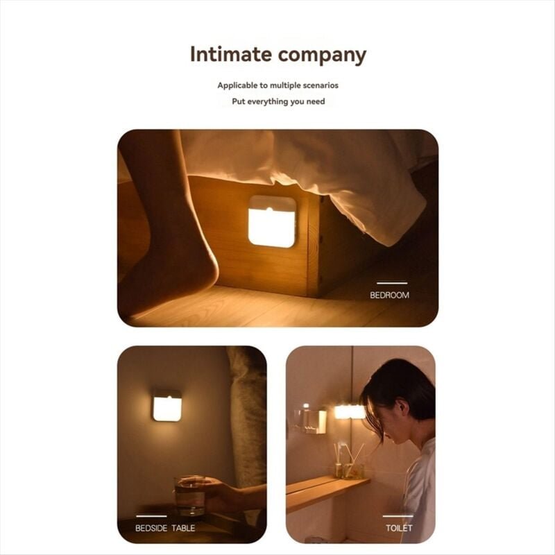 Wiederaufladbare LED-Lampe mit Bewegungsmelder für Schlafzimmer, Küche, Treppenhaus, Flur, Kleidersc