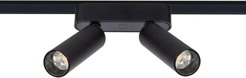 LED-Strahler Doppelt für Magnetschiene 25mm SuperSlim 14W 48V Schwarz 2700K Warmweiß