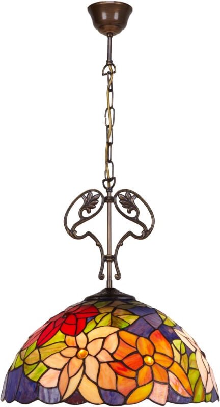 Deckenpendelleuchte mit größerem Durchmesser von 40 cm, mit Kette und Ornament aus der Güell-Serie aus Gusseisen