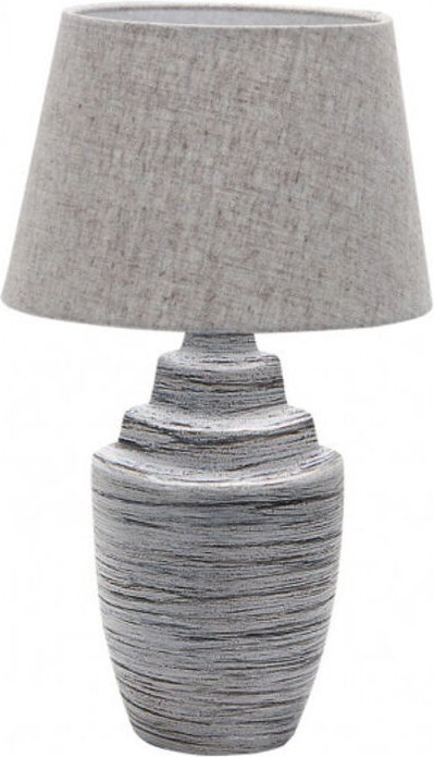 Keramik tui Tischlampe 1xe27 zinkgrau Lampenschirm 41,5x24x24 cm