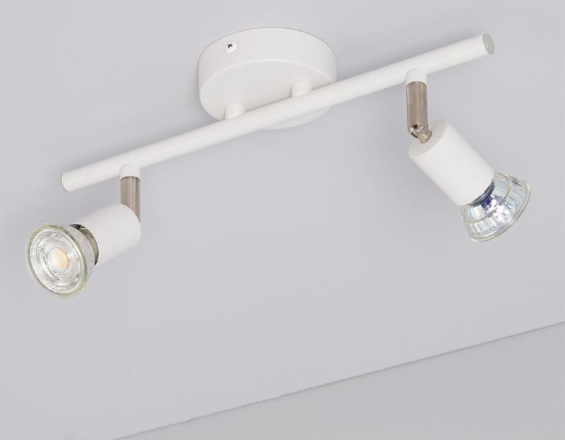 Ledkia - Deckenleuchte Aluminium Ausrichtbar 2 Strahler Oasis Weiss Weiß