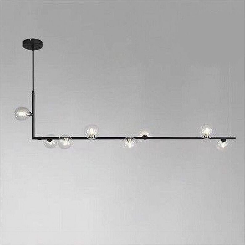 Thumbnail - Trade Shop - lampadaria 8 sfere G9 in vetro da soffitto in metalla nero design modern 71621 -