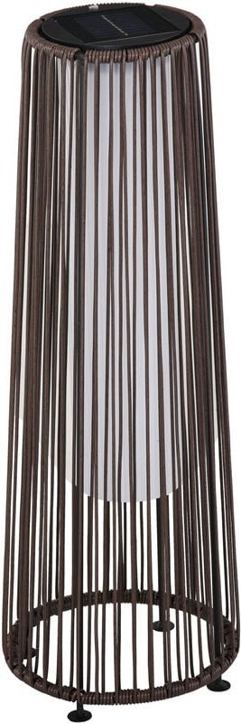 Outsunny Solarlampe Rattan mit Lichtsensor, Aufladbar LED Solarleuchte, Solarlaterne IP44 Spritzwassergeschützt, Outdoor...