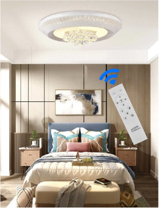 Trade Shop - plafoniera 166 watt lampadario soffitto mille una notte 3 toni luce telecomando - -medium -