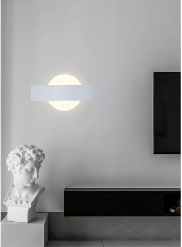 Trade Shop - led-wandlampe 8W weisse lampe mit doppeltem emissionslicht 6500K 3000K 4000 E17 -