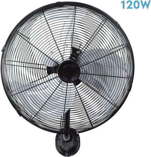 Abrila - Wandventilator de ARRECIFE Schwarz/Beach mit 3 einstellbaren Geschwindigkeiten Einstellbar und Oszillierend 120...