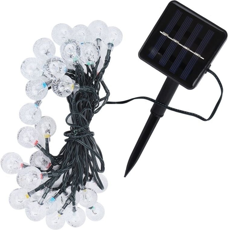 m lange, solarbetriebene Lichterkette, Hängende Lichterkette mit 30 LED-Lichtchips, Bunte Weihnachtsbeleuchtung für Gart...