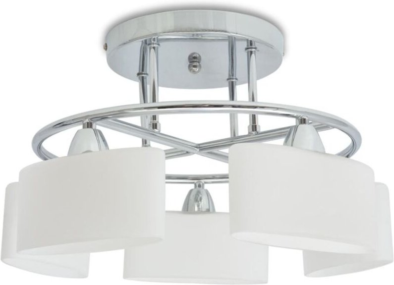 Vidaxl - Deckenleuchte Ellipsoid-Glaslampenschirme 5 E14-Lampen 200 w