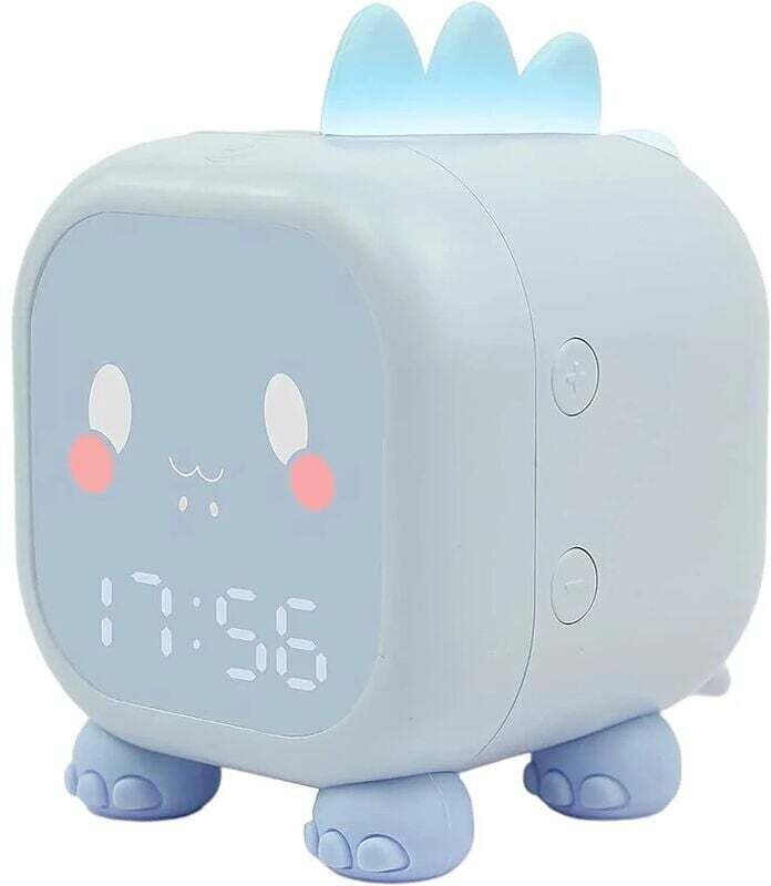 Niedlicher Kinderwecker, multifunktionales, verstellbares Nachtlicht mit Countdown-Timer, Schlummerfunktion, wiederaufla...