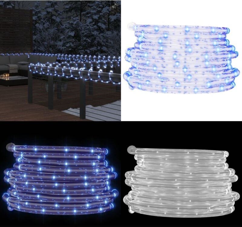 Lichtschlauch 240 LEDs Kaltweiß 10 m PVC - Weihnachtsdeko - Lichterketten - LED-Beleuchtung - Innenbeleuchtung - Festlic...