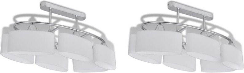 Thumbnail - Deckenlampe mit ellipsenförmigen Glasschirmen 2 Stk. E14 Vidaxl
