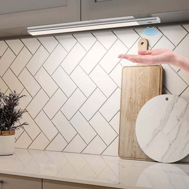 Unterschrankleuchte für die Küche mit Sensor, 40 cm, 2-in-1, wiederaufladbar und über usb mit 5 v dc betrieben, LED-Lich...