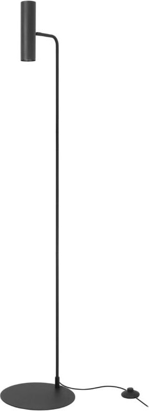 Meds - Lámpara de Pie de Salón de Metal Minimalista de Color Negro para Bombilla GU10 con Cabezal Orientable