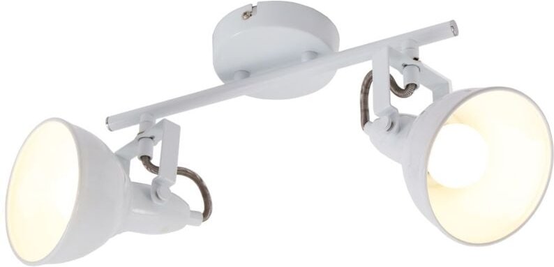 Briloner - Deckenleuchte Retro 2 dreh-& schwenkbaren 2xE14 Spots 40W Metall Weiß