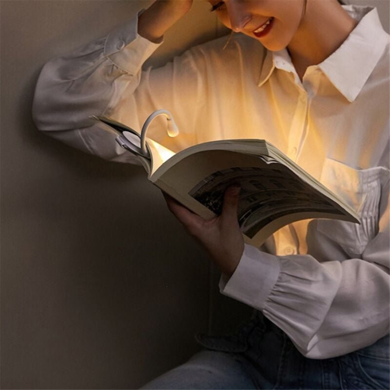 Thumbnail - Mini Faltbare Buch Licht Augenschutz Clip-Auf 360 ° Flip Studie Lampe Wiederaufladbare USB Reise Schlafzimmer Lesen