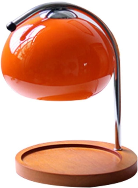 Aroma -Wachs -Schmelzlampe Retro Holzabletttablett Glas Kerze wärmere Schlafzimmer am Bett Umgebungstisch - Eosnow